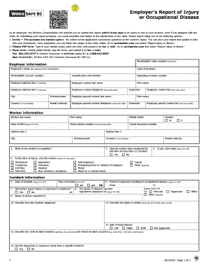 Employer’s Report of Injury or Occupational Disease
