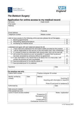 Application for Online Medical Record Access