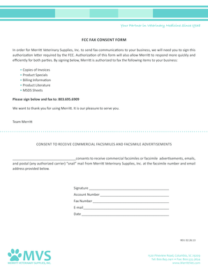 FCC Fax Consent Form