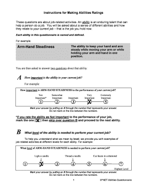 O*NET Abilities Questionnaire