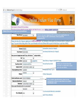 Visa Application Form
