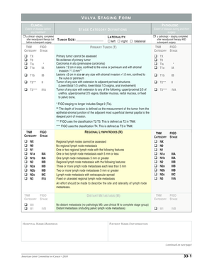 Vulva Staging Form