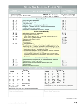 Merkel Cell Carcinoma Staging Form