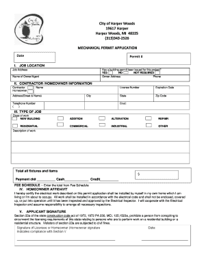 Mechanical Permit Application