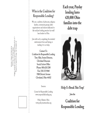 Ohio Payday Lending Endorsement Form