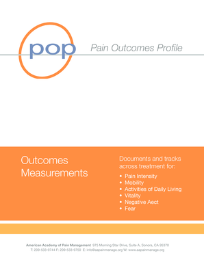 Pain Outcomes Profile Form