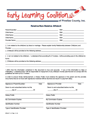 Relative/Non-Relative Affidavit
