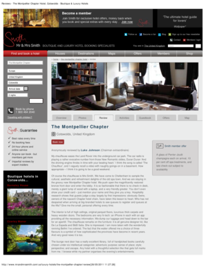 Reviews - The Montpellier Chapter Hotel Cotswolds - Boutique Luxury Hotels