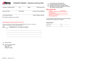 Transcript Request Form