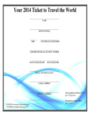 Travel Insurance Application Form