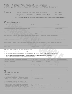 Michigan Voter Registration Form