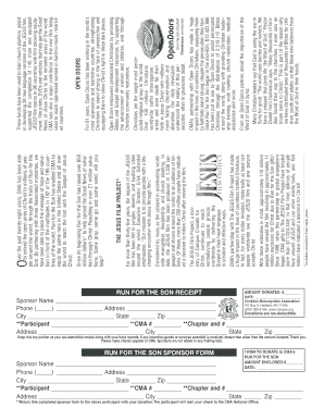 Run for the Son Donation Form