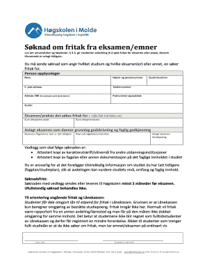 Norwegian Exam Exemption Application