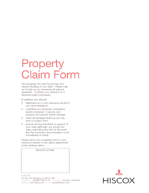 Property Claim Form
