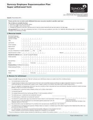 Suncorp Superannuation Withdrawal Form