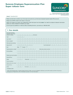 Suncorp Superannuation Rollover Form