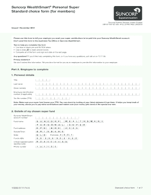 Suncorp WealthSmart Super Choice Form