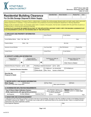 Washington Residential Building Clearance Form