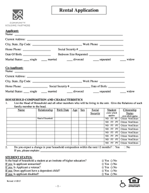Rental Application Form