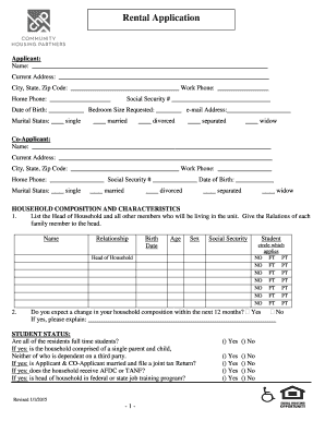 Rental Application Form