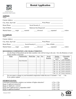 Rental Application Form