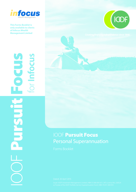 IOOF Pursuit Focus Personal Superannuation Application