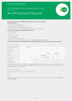 Benefit Payment Request Form