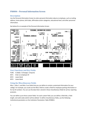 Employee Personal Information Form