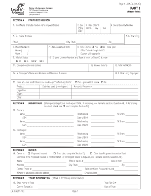 Banner Life Insurance Application
