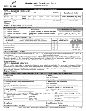 Securian Dental Enrollment Form