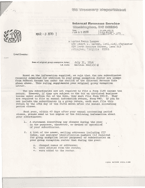 IRS Group Exemption Letter