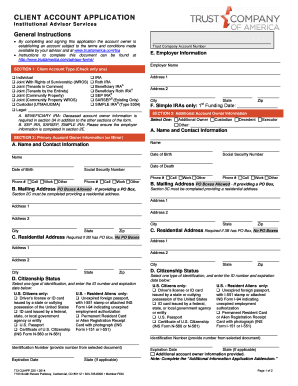 Client Account Application