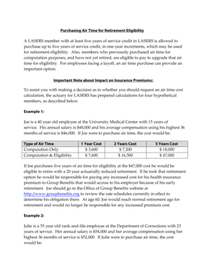 Louisiana Air Time Purchase Application