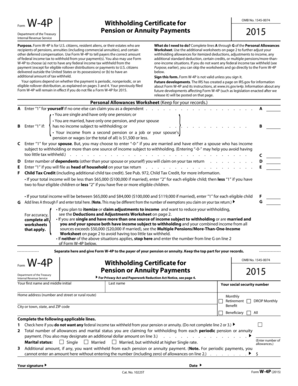 Form W-4P Withholding Certificate
