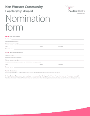 fill your nomination form