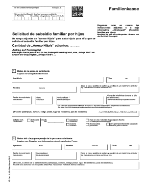 German Child Benefit Application Form