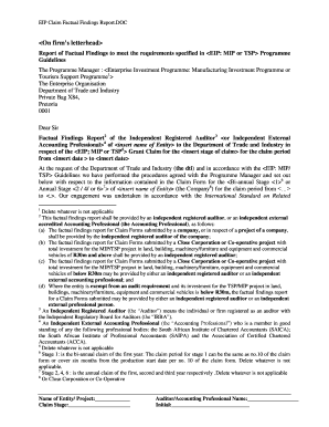 EIP Claim Factual Findings Report