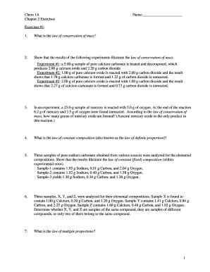 Chem 1A Chapter 2 Exercises