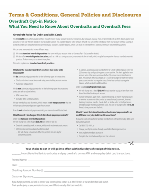 Berkshire Bank Overdraft Opt-in Notice