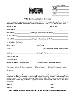 Utility Service Application
