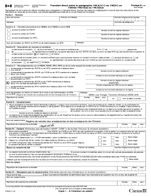 Formulaire de transfert direct T2033