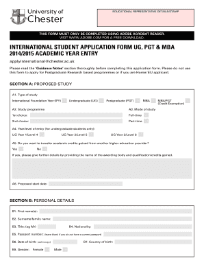 International Student Application Form