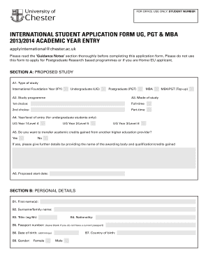International Student Application Form