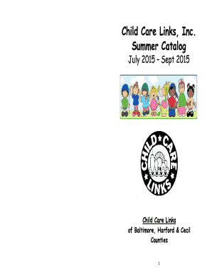 Child Care Links Summer Training Catalog