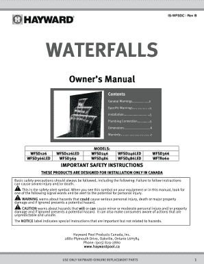 WaterFalls Manual Bilingual - Hayward