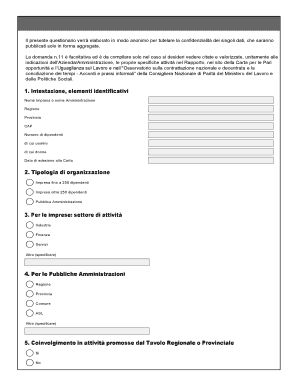 Questionario Carta Pari Opportunità