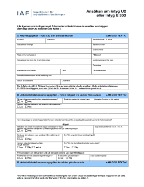 Application for U2 Certificate
