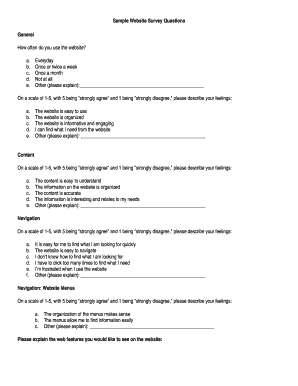 Website Survey Questions