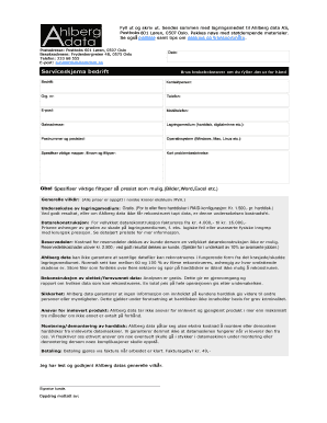 Ahlberg Data Service Form