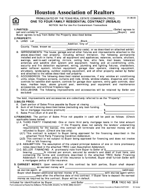 Texas Residential Real Estate Contract